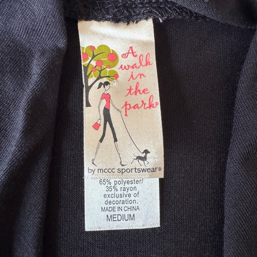 A Walk in the Park Cardinal Forest Open Cardigan M Black Winter Eclectic Birds - Picture 3 of 7